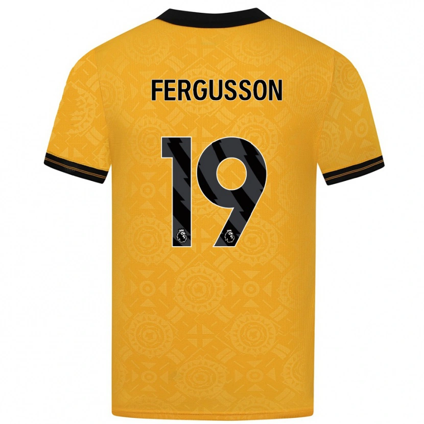 Danxen Uomo Maglia Liv Fergusson #19 Giallo Nero Kit Gara Home 2025/26 Maglietta