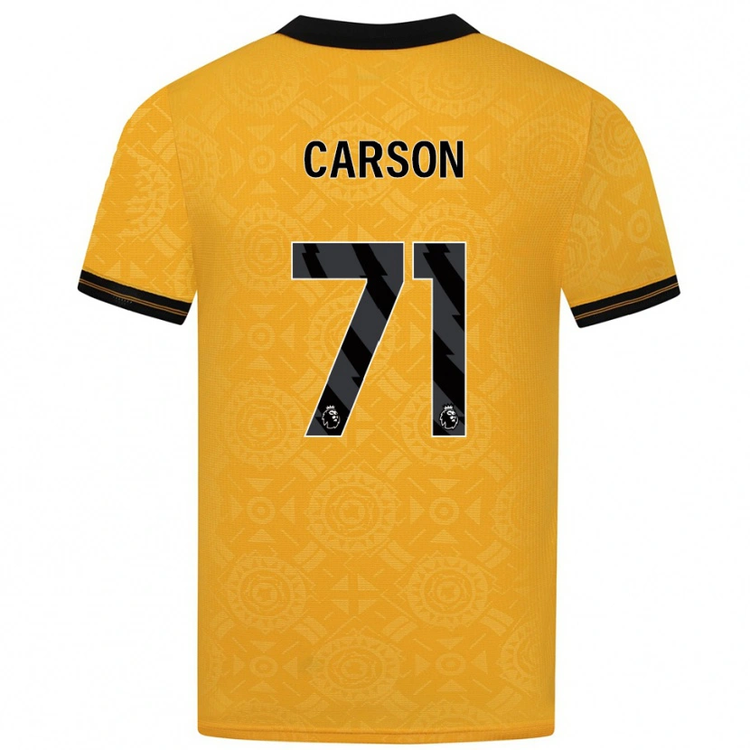 Danxen Uomo Maglia Hayden Carson #71 Giallo Nero Kit Gara Home 2025/26 Maglietta