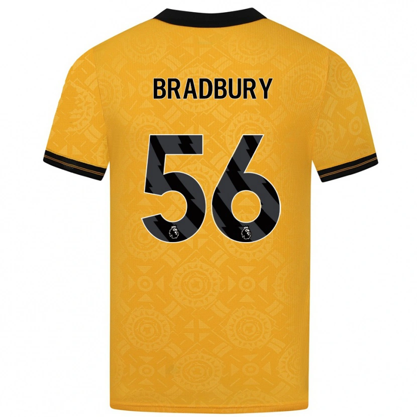 Danxen Uomo Maglia Makenzie Bradbury #56 Giallo Nero Kit Gara Home 2025/26 Maglietta