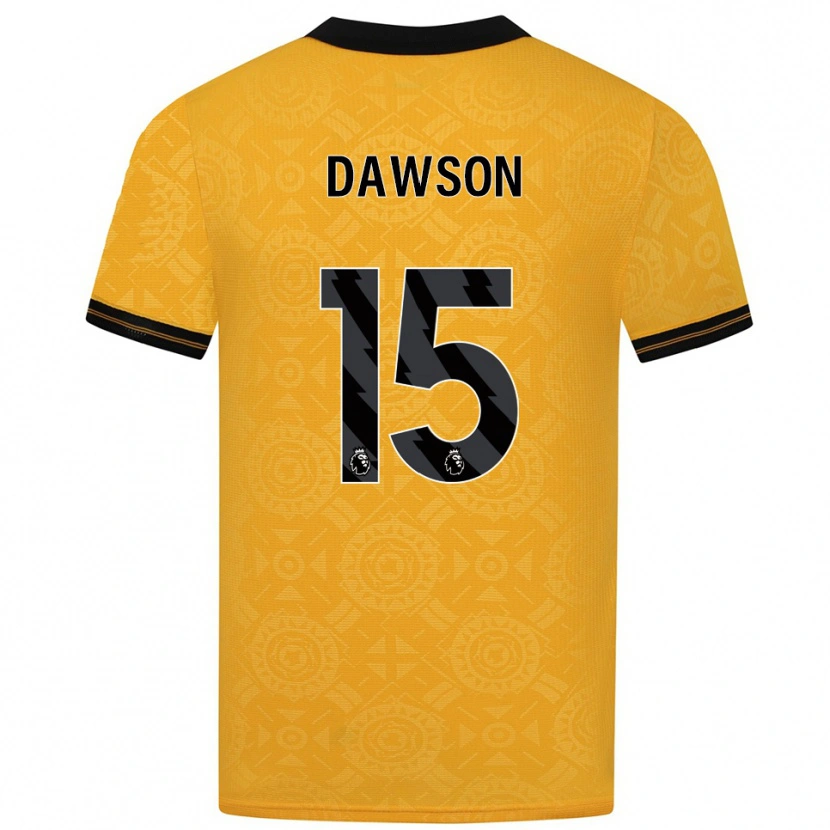 Danxen Uomo Maglia Craig Dawson #15 Giallo Nero Kit Gara Home 2025/26 Maglietta