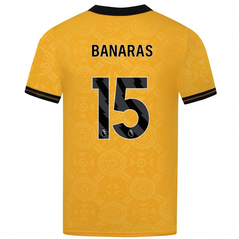 Danxen Uomo Maglia Layla Banaras #15 Giallo Nero Kit Gara Home 2025/26 Maglietta