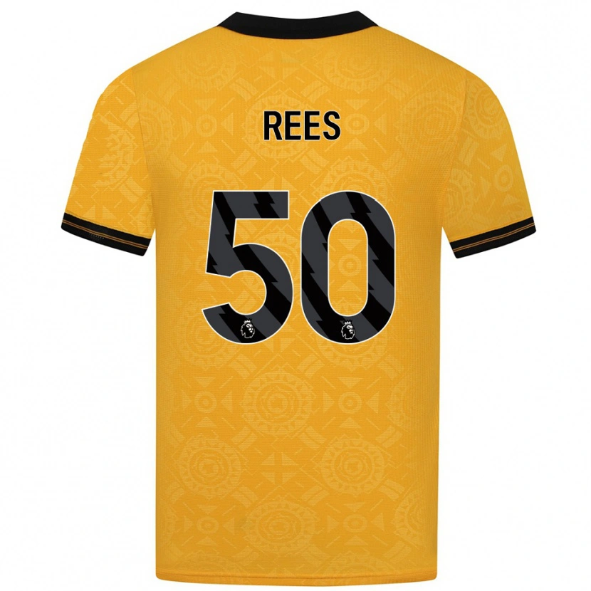 Danxen Uomo Maglia Mason Rees #50 Giallo Nero Kit Gara Home 2025/26 Maglietta