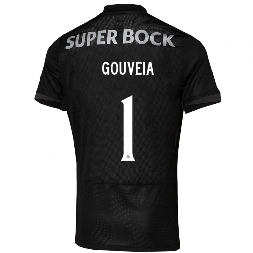 Danxen Uomo Maglia Miguel Gouveia #1 Nero Bianco Kit Gara Away 2025/26 Maglietta