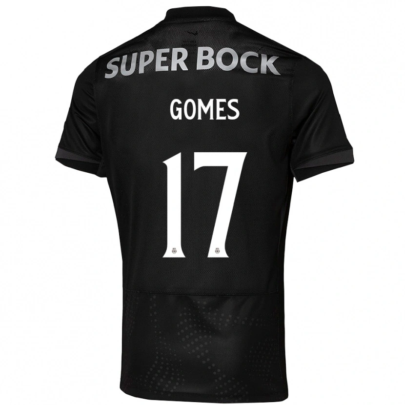 Danxen Uomo Maglia Frederico Gomes #17 Nero Bianco Kit Gara Away 2025/26 Maglietta