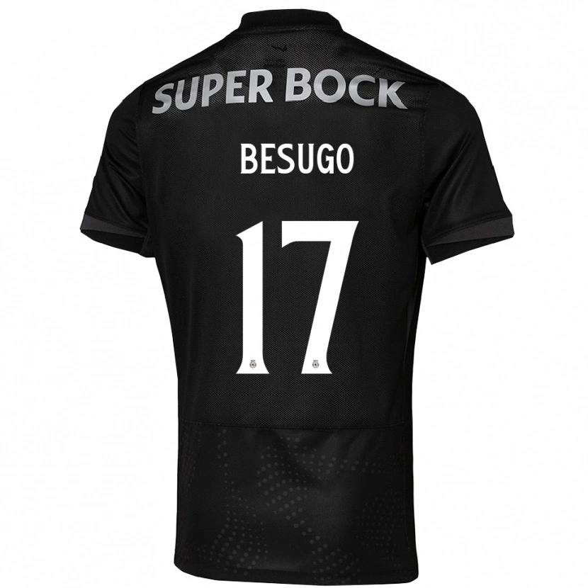 Danxen Uomo Maglia Neuza Besugo #17 Nero Bianco Kit Gara Away 2025/26 Maglietta