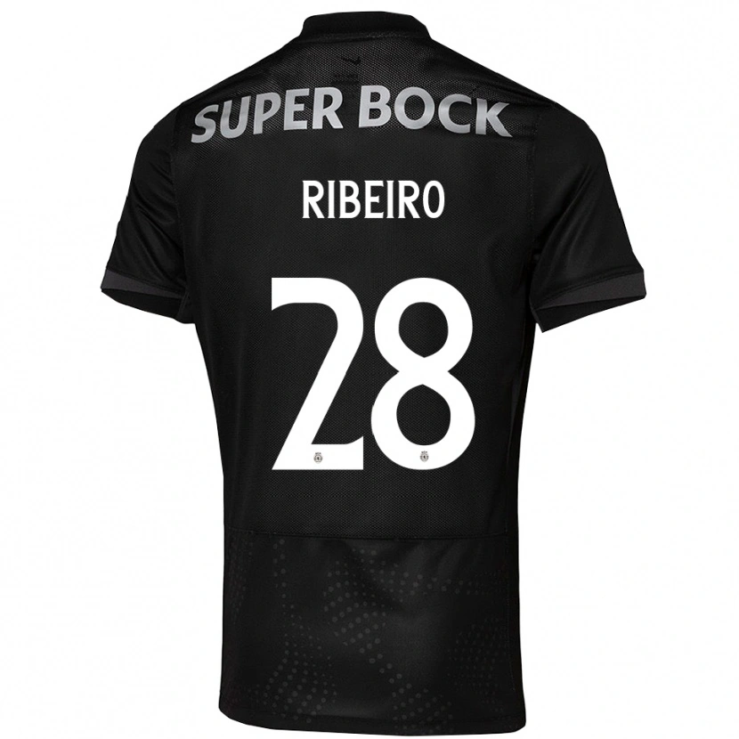 Danxen Uomo Maglia Rodrigo Ribeiro #28 Nero Bianco Kit Gara Away 2025/26 Maglietta