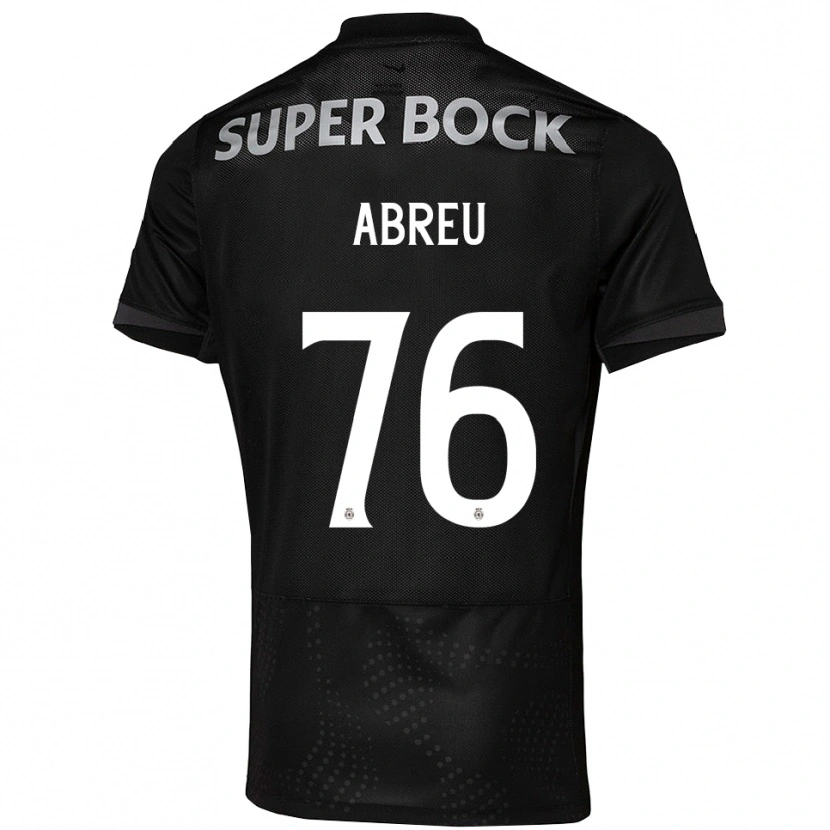 Danxen Uomo Maglia Diogo Abreu #76 Nero Bianco Kit Gara Away 2025/26 Maglietta