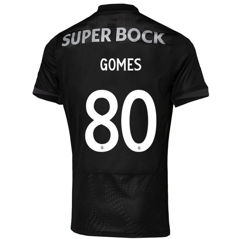 Danxen Uomo Maglia Luís Gomes #80 Nero Bianco Kit Gara Away 2025/26 Maglietta