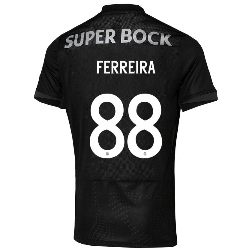 Danxen Uomo Maglia Tiago Ferreira #88 Nero Bianco Kit Gara Away 2025/26 Maglietta