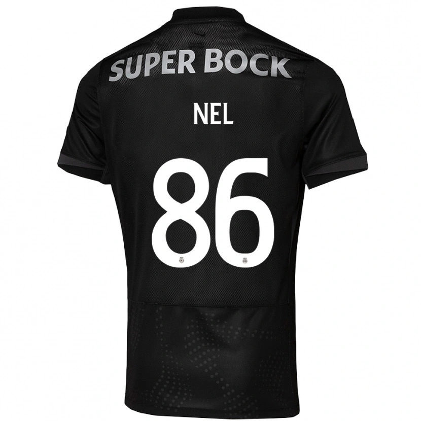 Danxen Uomo Maglia Rafael Nel #86 Nero Bianco Kit Gara Away 2025/26 Maglietta