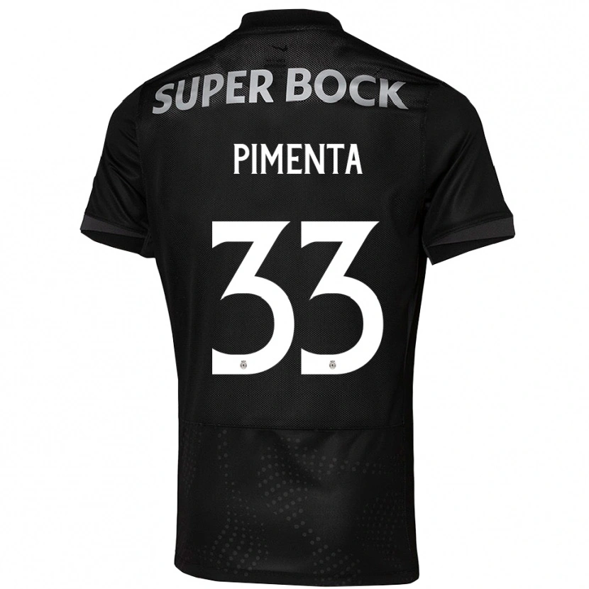 Danxen Uomo Maglia Carolina Pimenta #33 Nero Bianco Kit Gara Away 2025/26 Maglietta