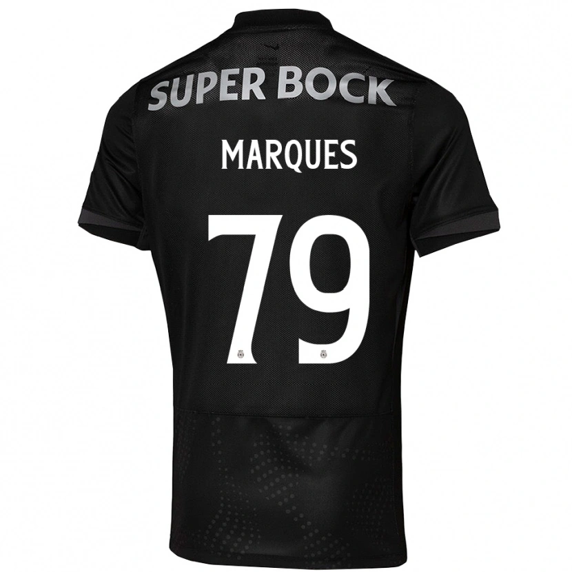 Danxen Uomo Maglia Rodrigo Marquês #79 Nero Bianco Kit Gara Away 2025/26 Maglietta