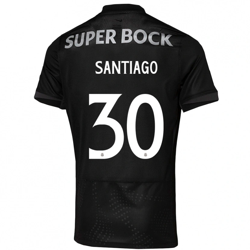 Danxen Uomo Maglia Carolina Santiago #30 Nero Bianco Kit Gara Away 2025/26 Maglietta
