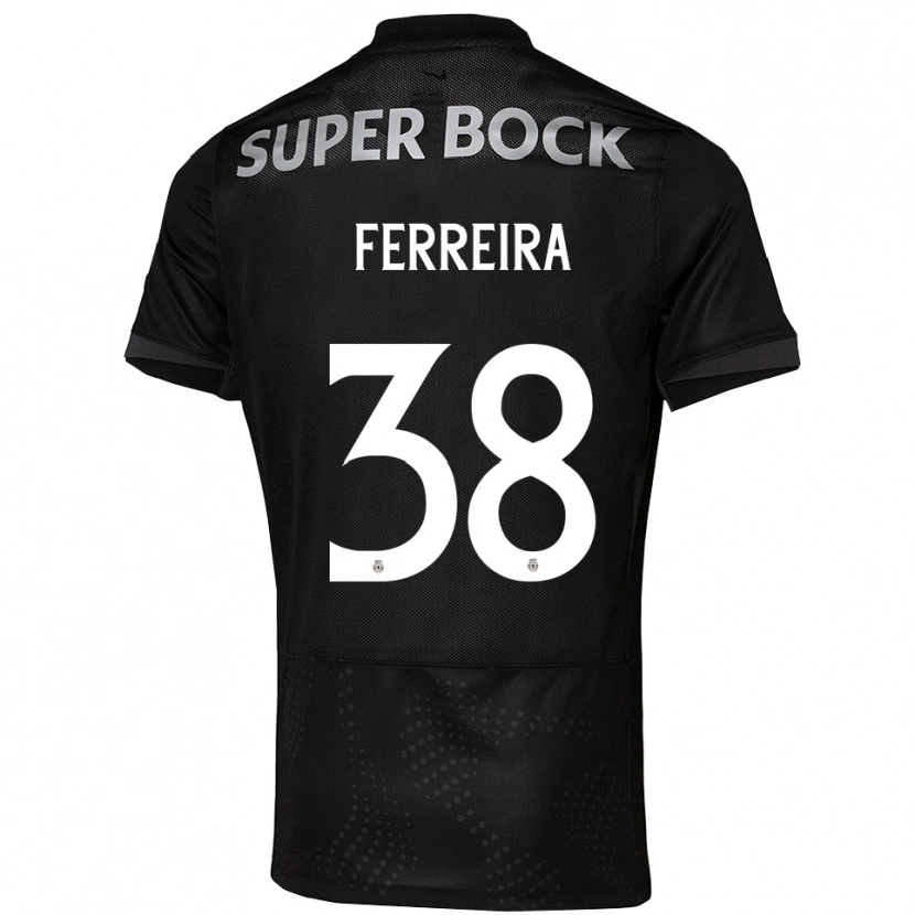 Danxen Uomo Maglia Marta Ferreira #38 Nero Bianco Kit Gara Away 2025/26 Maglietta