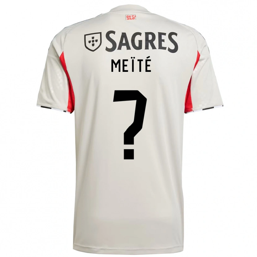 Danxen Uomo Maglia Soualiho Meïté #0 Bianco Sporco Rosso Kit Gara Away 2025/26 Maglietta