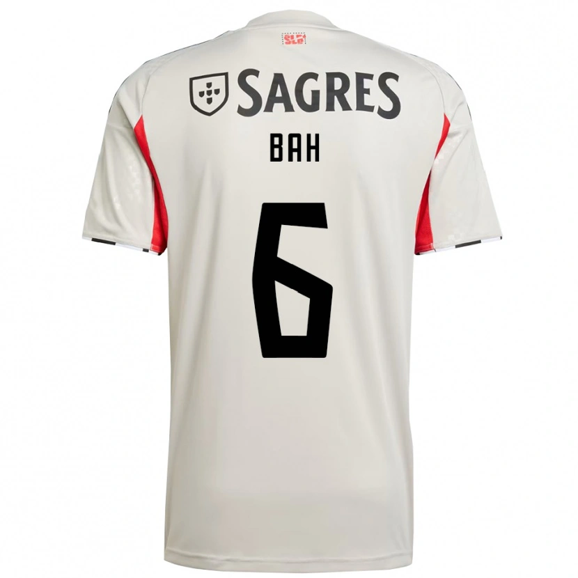 Danxen Uomo Maglia Alexander Bah #6 Bianco Sporco Rosso Kit Gara Away 2025/26 Maglietta