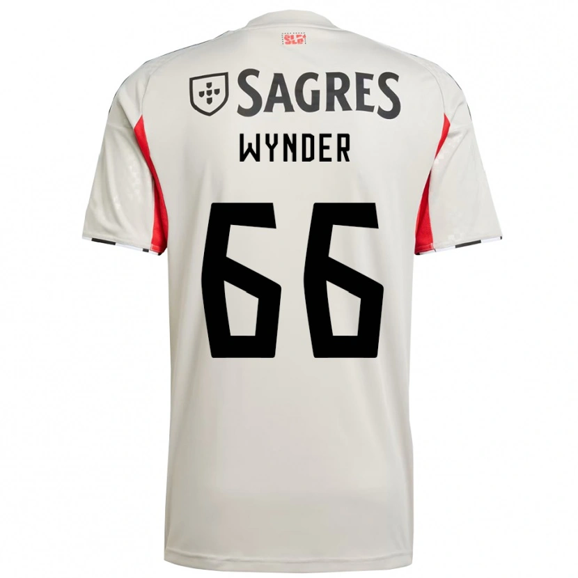 Danxen Uomo Maglia Joshua Wynder #66 Bianco Sporco Rosso Kit Gara Away 2025/26 Maglietta