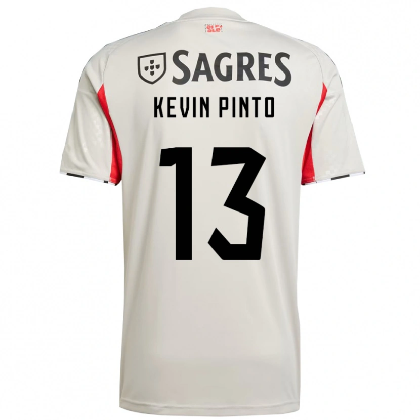 Danxen Uomo Maglia Kevin Pinto #13 Bianco Sporco Rosso Kit Gara Away 2025/26 Maglietta