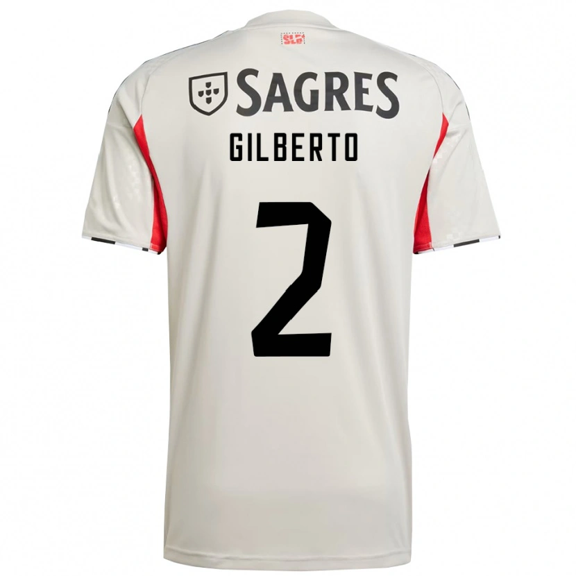 Danxen Uomo Maglia Gilberto #2 Bianco Sporco Rosso Kit Gara Away 2025/26 Maglietta