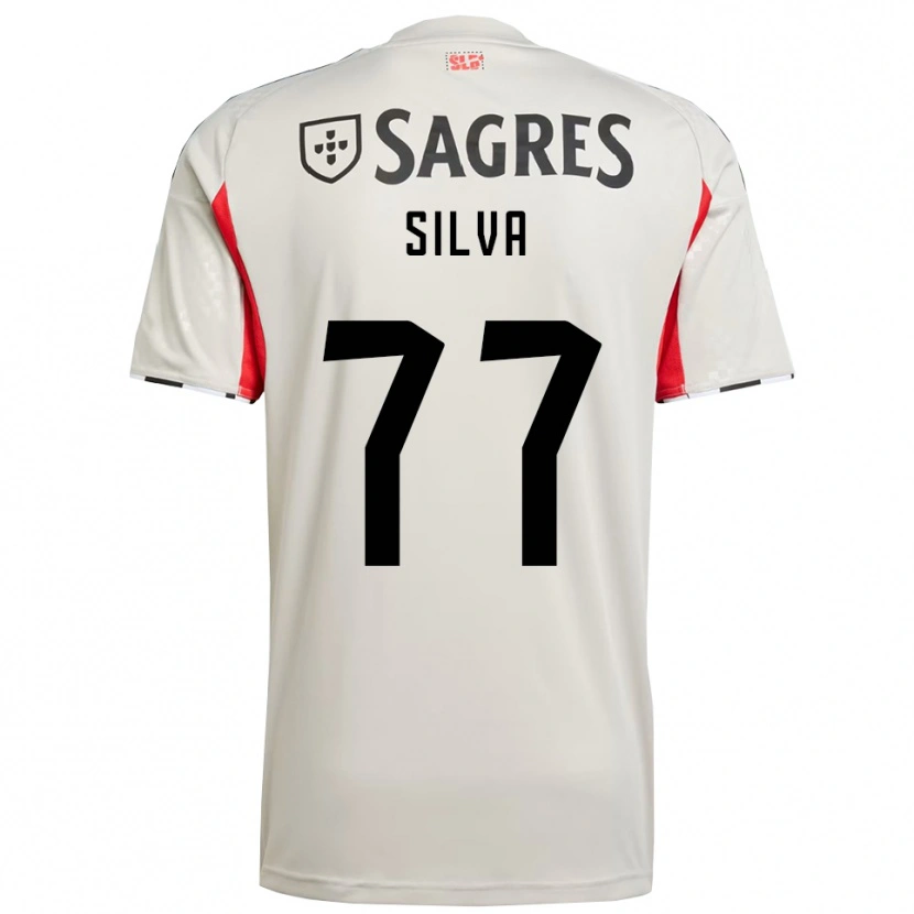 Danxen Uomo Maglia Jessica Silva #77 Bianco Sporco Rosso Kit Gara Away 2025/26 Maglietta