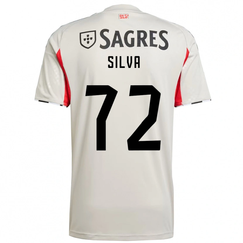 Danxen Uomo Maglia Matilde Silva #72 Bianco Sporco Rosso Kit Gara Away 2025/26 Maglietta