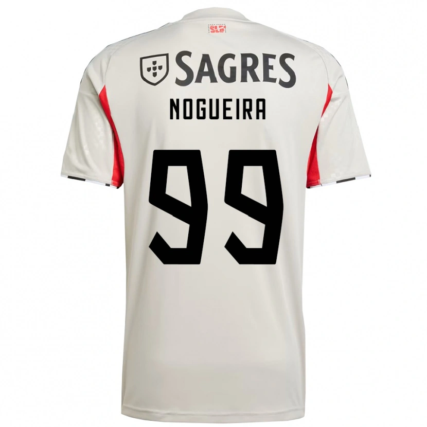 Danxen Uomo Maglia Beatriz Nogueira #99 Bianco Sporco Rosso Kit Gara Away 2025/26 Maglietta
