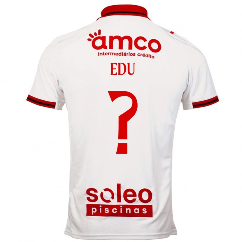 Danxen Uomo Maglia Edu #0 Bianco Rosso Kit Gara Away 2025/26 Maglietta