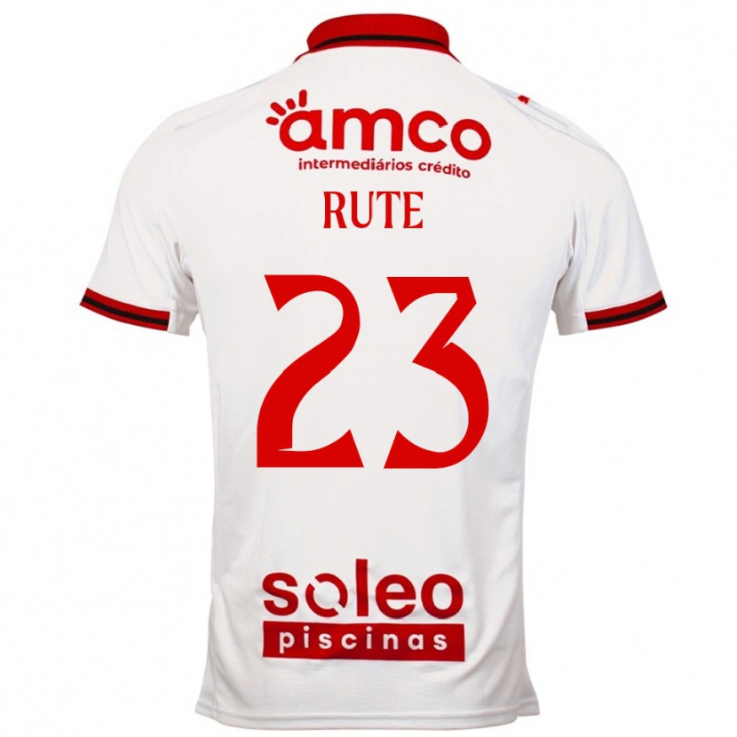 Danxen Uomo Maglia Ana Rute #23 Bianco Rosso Kit Gara Away 2025/26 Maglietta
