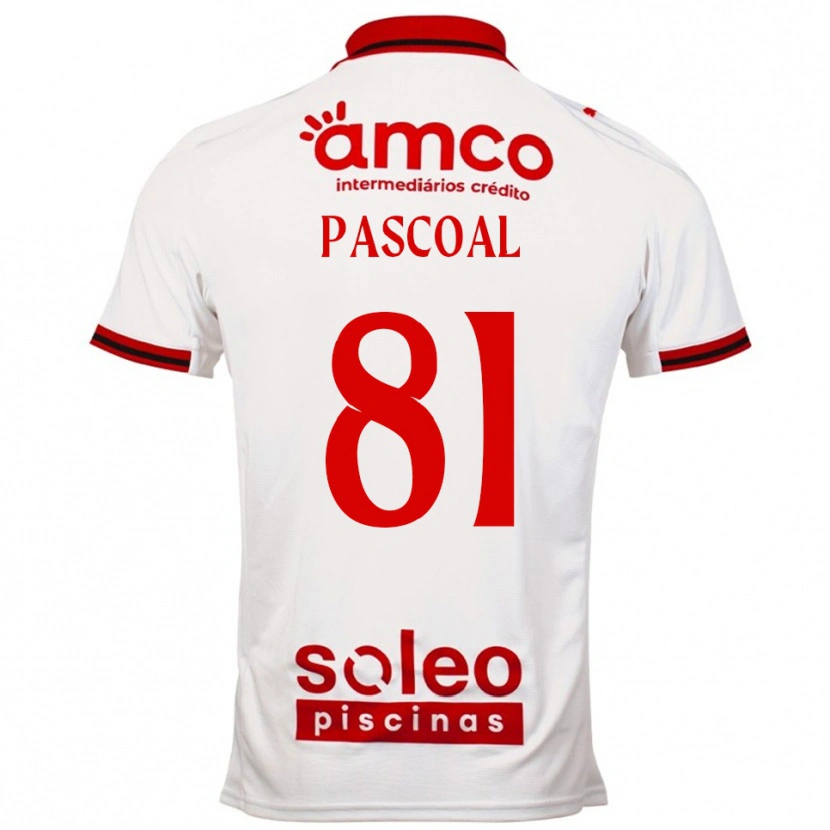Danxen Uomo Maglia Fodé Pascoal #81 Bianco Rosso Kit Gara Away 2025/26 Maglietta