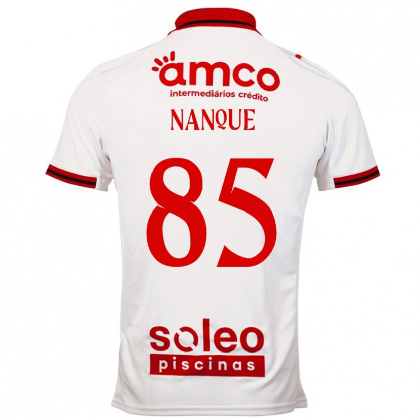 Danxen Uomo Maglia Edgar Nanque #85 Bianco Rosso Kit Gara Away 2025/26 Maglietta