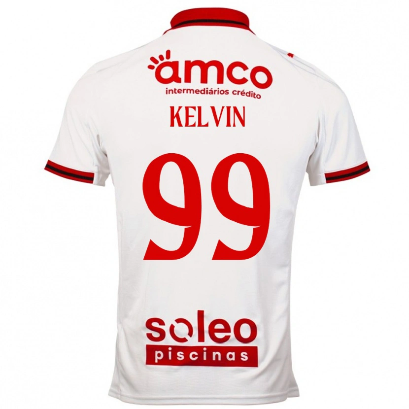 Danxen Uomo Maglia Kauan Kelvin #99 Bianco Rosso Kit Gara Away 2025/26 Maglietta