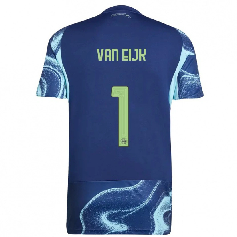 Danxen Uomo Maglia Regina Van Eijk #1 Navy Azzurro Kit Gara Away 2025/26 Maglietta