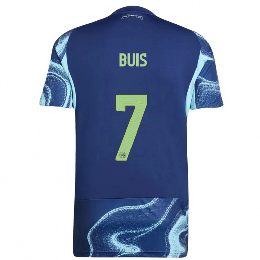 Danxen Uomo Maglia Tristan Buis #7 Navy Azzurro Kit Gara Away 2025/26 Maglietta
