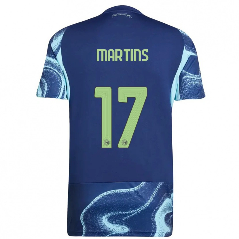 Danxen Uomo Maglia Lilinho Martins #17 Navy Azzurro Kit Gara Away 2025/26 Maglietta