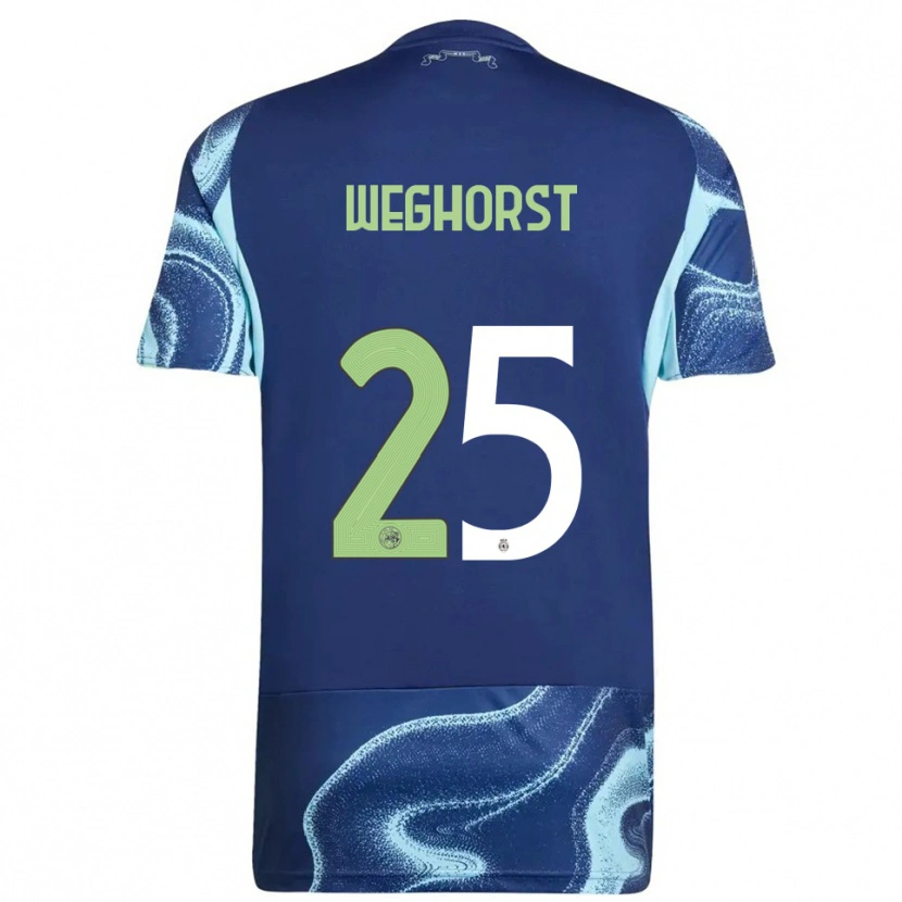 Danxen Uomo Maglia Wout Weghorst #25 Navy Azzurro Kit Gara Away 2025/26 Maglietta