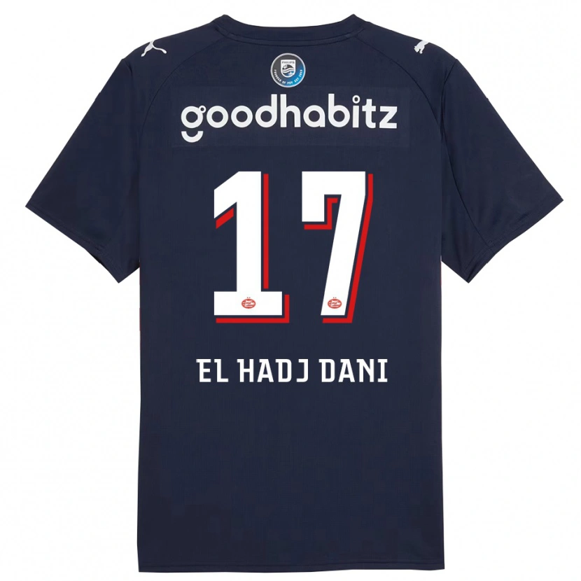 Danxen Uomo Maglia Soudais El Hadj Dani #17 Navy Bianco Kit Gara Away 2025/26 Maglietta