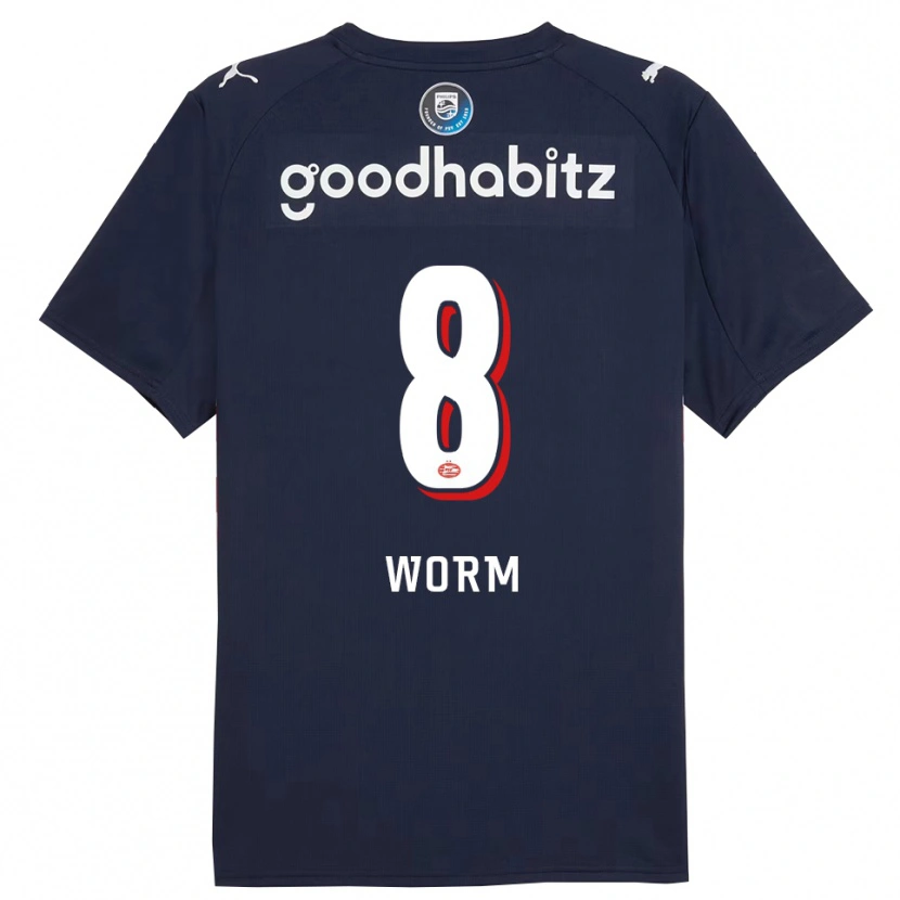 Danxen Uomo Maglia Siri Worm #8 Navy Bianco Kit Gara Away 2025/26 Maglietta
