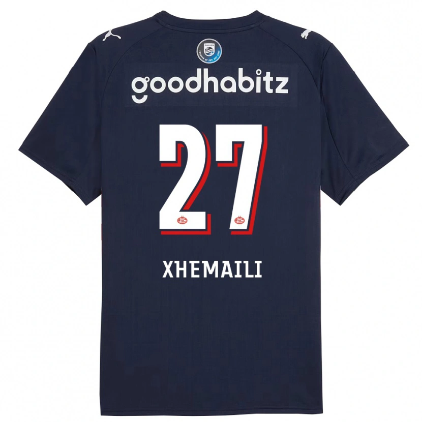 Danxen Uomo Maglia Riola Xhemaili #27 Navy Bianco Kit Gara Away 2025/26 Maglietta