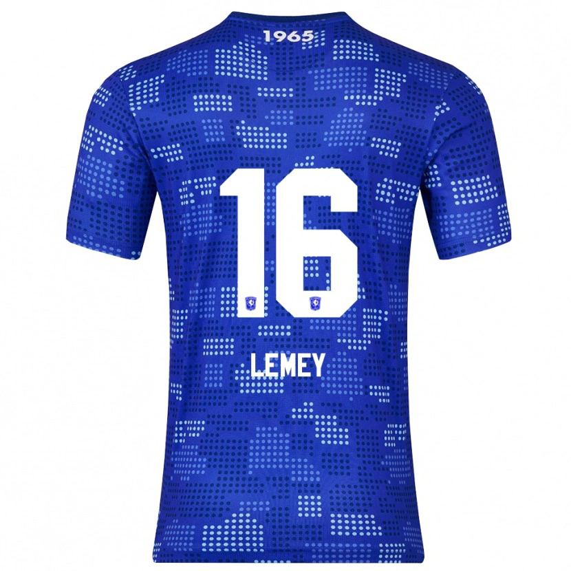 Danxen Uomo Maglia Diede Lemey #16 Blu Azzurro Kit Gara Away 2025/26 Maglietta