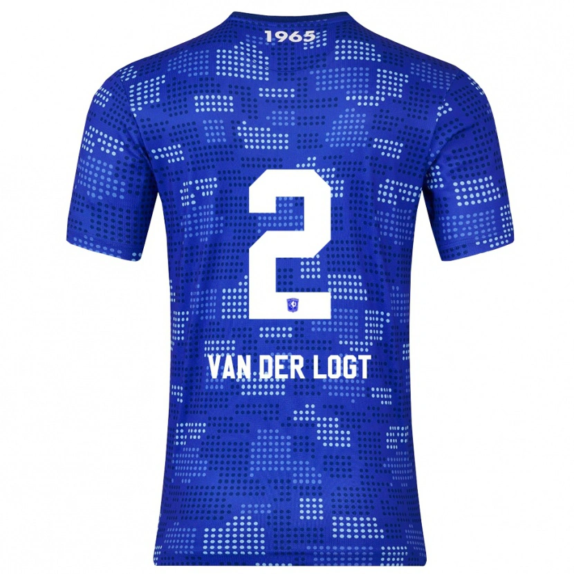 Danxen Uomo Maglia Jim Van Der Logt #2 Blu Azzurro Kit Gara Away 2025/26 Maglietta