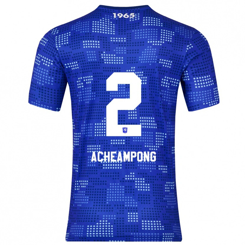 Danxen Uomo Maglia Sage Acheampong #2 Blu Azzurro Kit Gara Away 2025/26 Maglietta