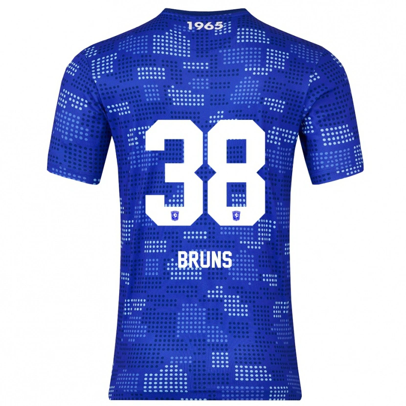 Danxen Uomo Maglia Max Bruns #38 Blu Azzurro Kit Gara Away 2025/26 Maglietta