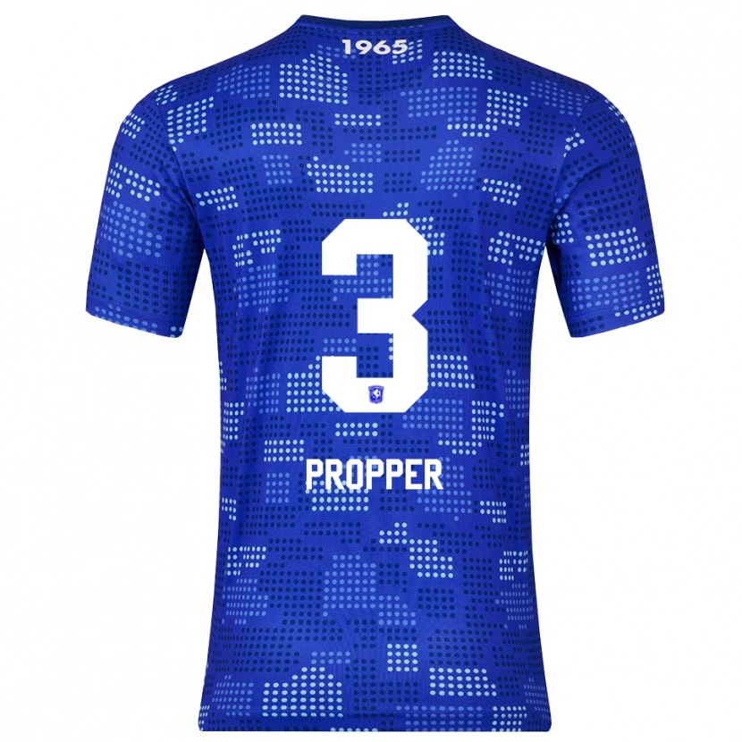 Danxen Uomo Maglia Robin Pröpper #3 Blu Azzurro Kit Gara Away 2025/26 Maglietta