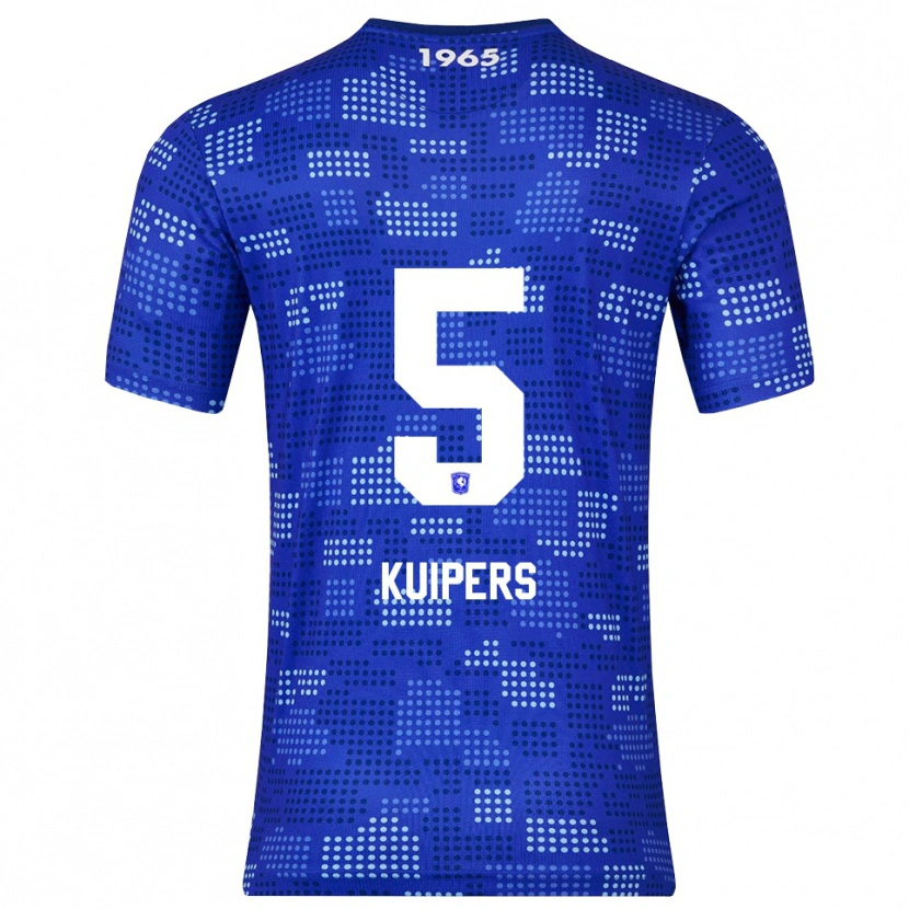 Danxen Uomo Maglia Bas Kuipers #5 Blu Azzurro Kit Gara Away 2025/26 Maglietta