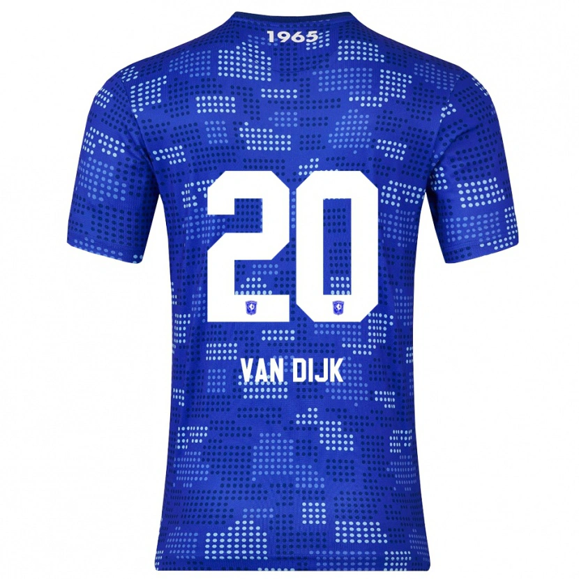 Danxen Uomo Maglia Nikee Van Dijk #20 Blu Azzurro Kit Gara Away 2025/26 Maglietta