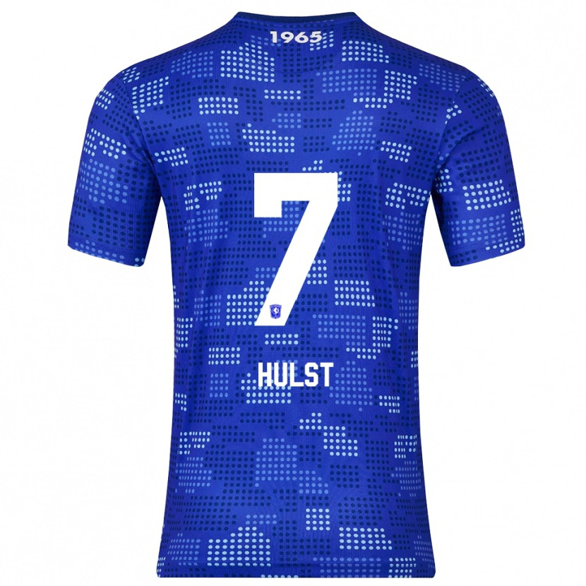 Danxen Uomo Maglia Charlotte Hulst #7 Blu Azzurro Kit Gara Away 2025/26 Maglietta