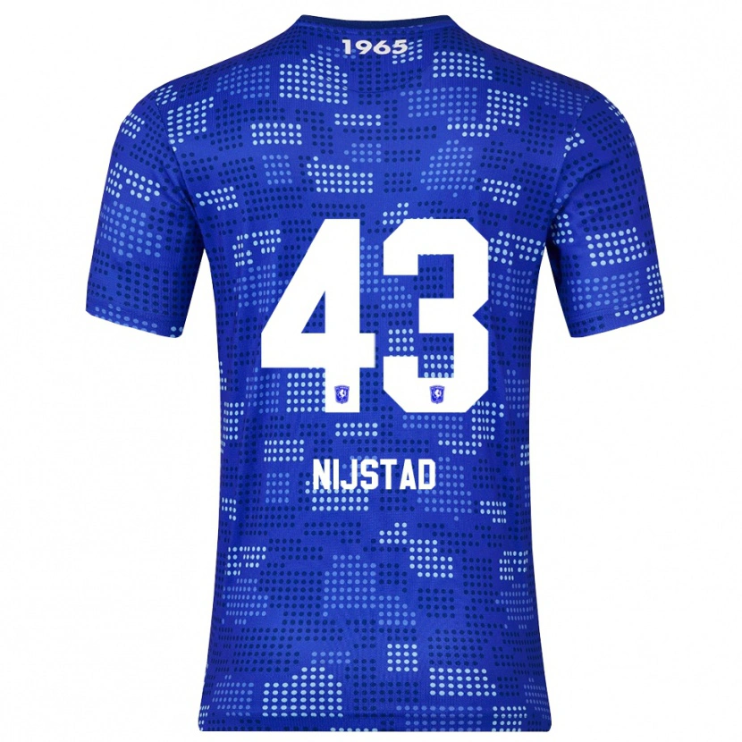 Danxen Uomo Maglia Ruud Nijstad #43 Blu Azzurro Kit Gara Away 2025/26 Maglietta