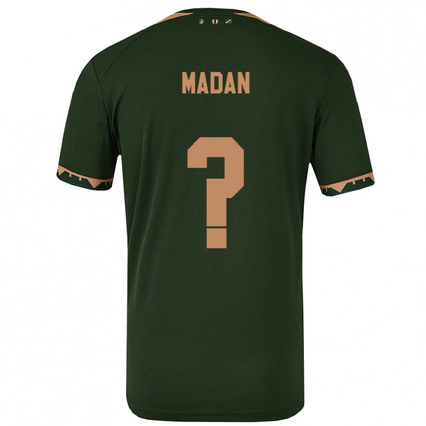 Danxen Uomo Maglia Semih Madan #0 Verde Oro Kit Gara Away 2025/26 Maglietta