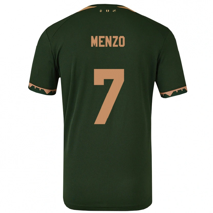 Danxen Uomo Maglia Björn Menzo #7 Verde Oro Kit Gara Away 2025/26 Maglietta