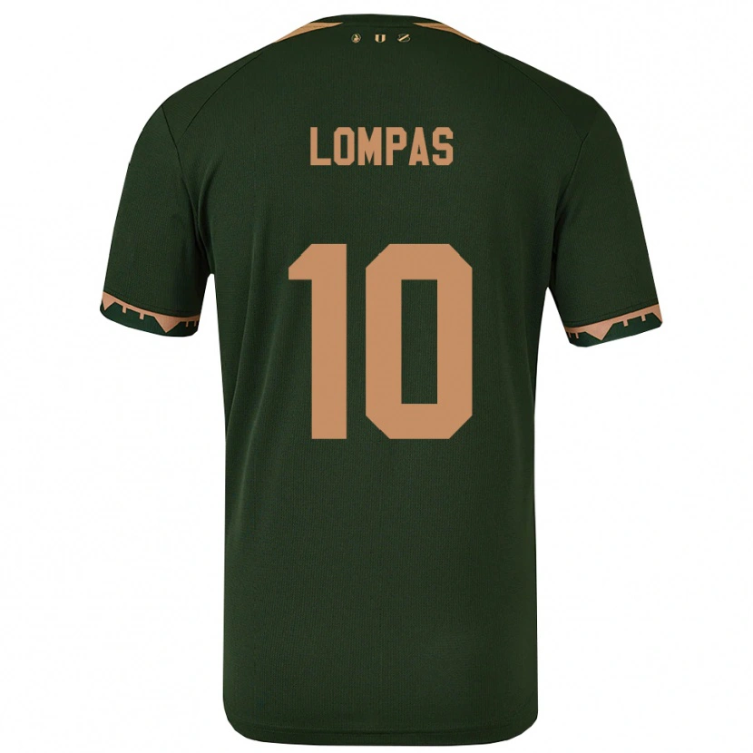 Danxen Uomo Maglia Maximos Lompas #10 Verde Oro Kit Gara Away 2025/26 Maglietta